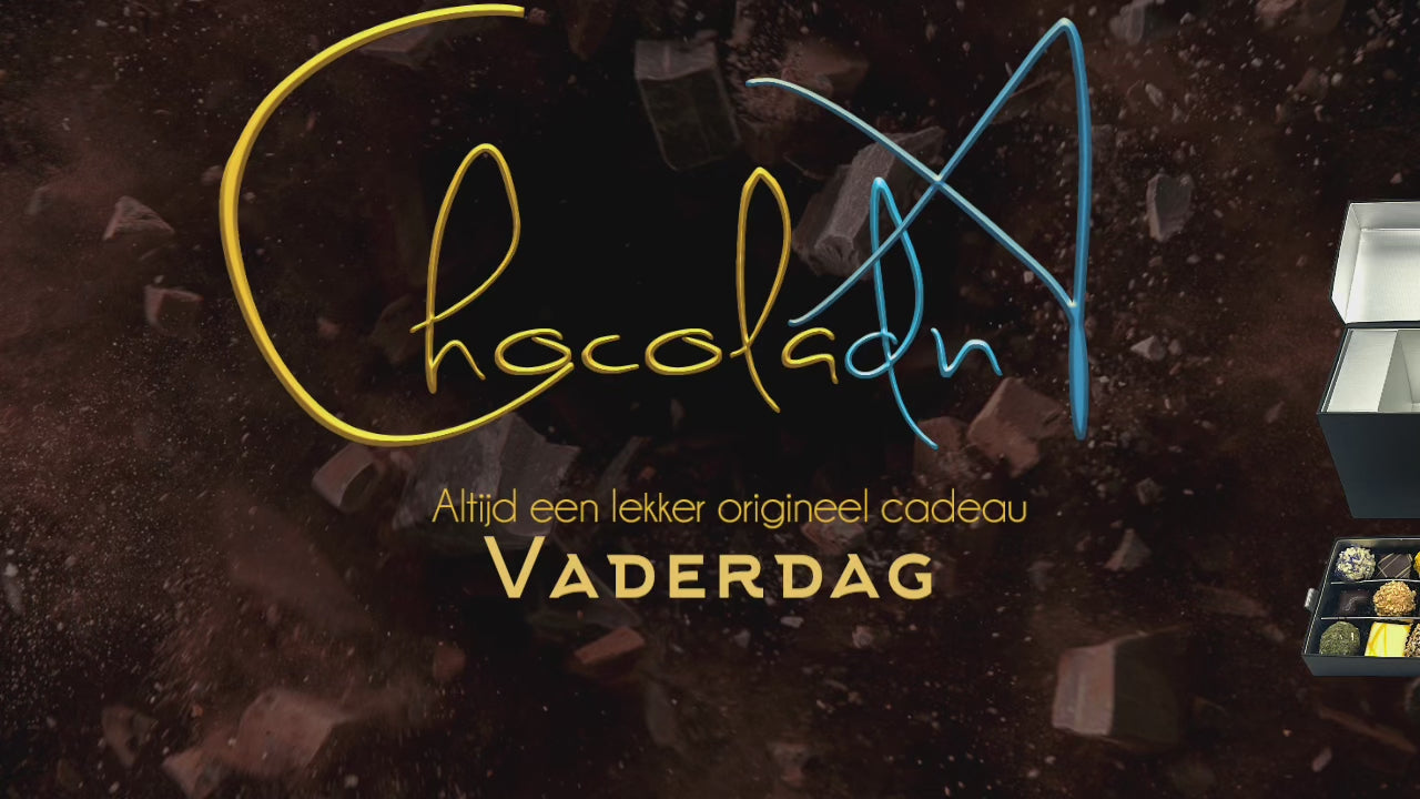 
                  
                    Video laden en bekijken in, Heel groot- Luxe Chocolade Cadeaubox  met Vaderdag bonbons
                  
                